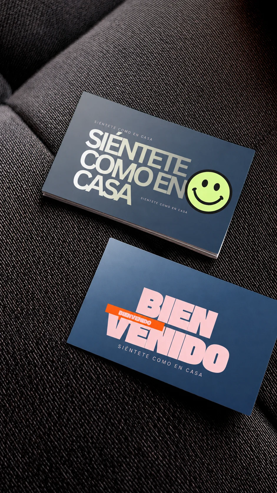 Tarjetas de bienvenida