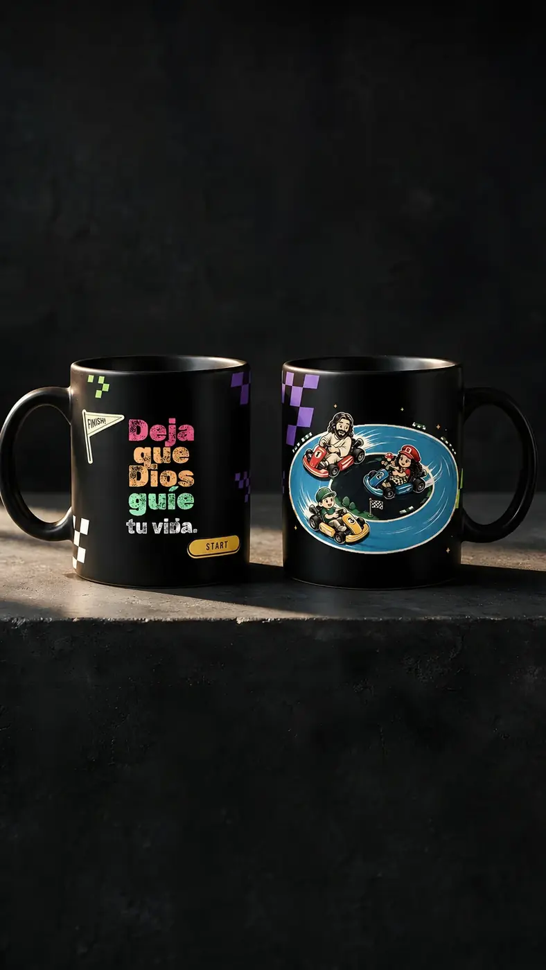 Taza negra personalizada