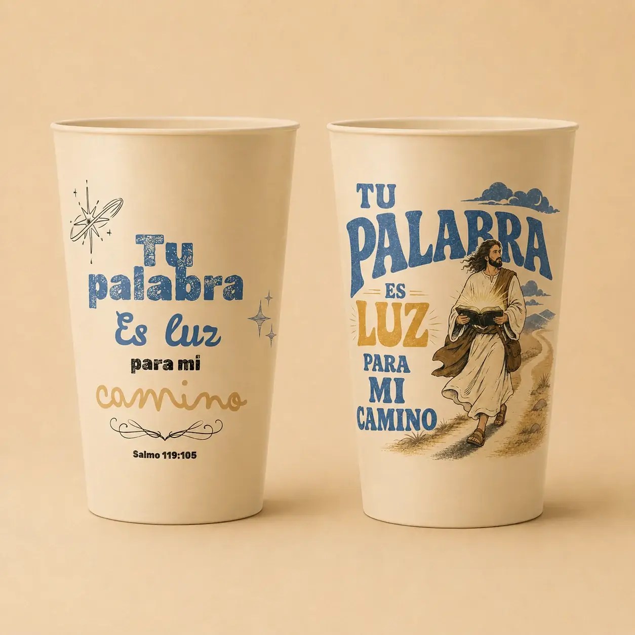Vasos «Tu palabra es luz»
